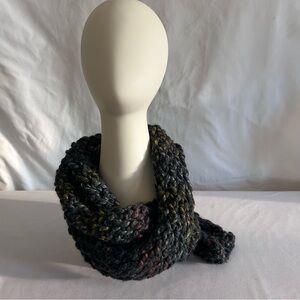 Handmade Wool Blend Charcoal Scarf